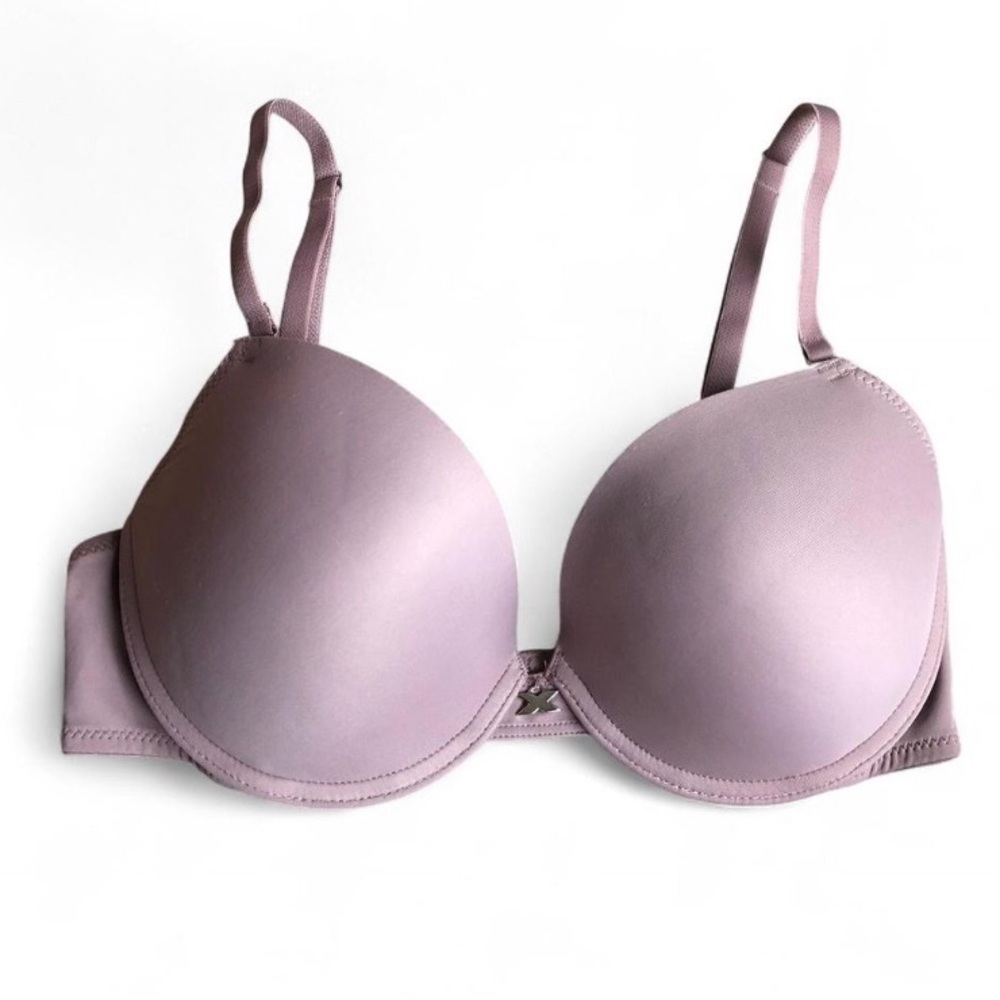 Frederick’s of Hollywood purple push-up bra removable padding convertible straps